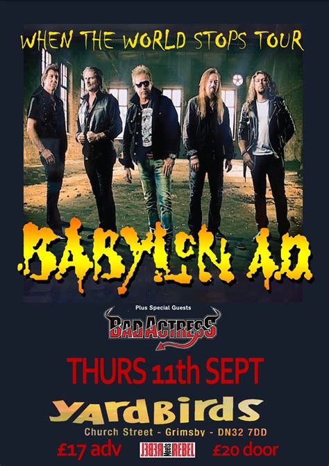 BABYLON A.D / BAD ACTRESS, Yardbirds Rock, Grimsby, 11 September 2025 ...