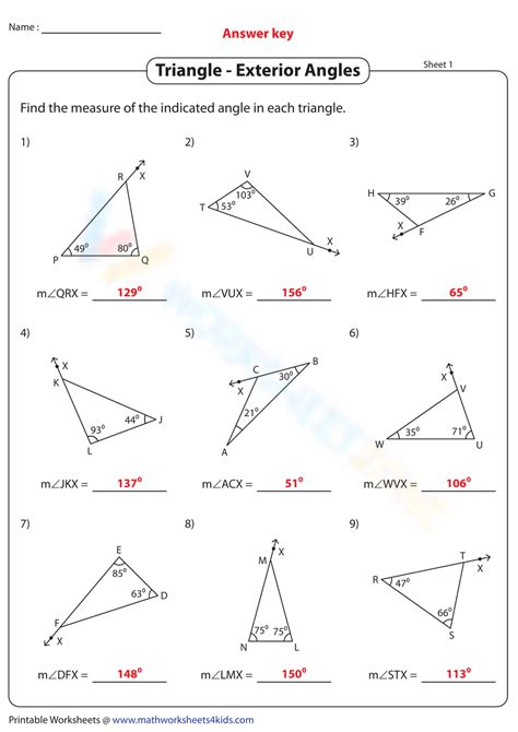 Image result for Angle Side Theorem Worksheet