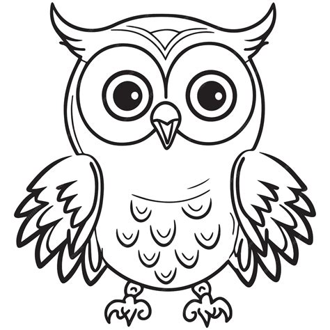 Premium Vector | Owl outline vector illustration coloring book for ...