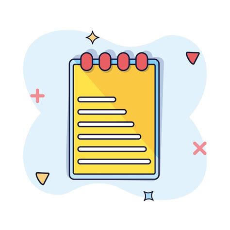 Document pictogram vector cartoon illustratie pictogram in komische ...