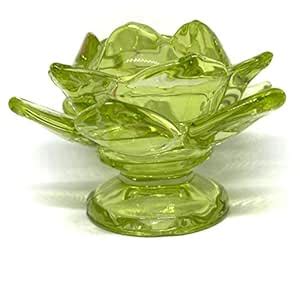 Buy Green Lotus Flower Glass showpiece Online at Low Prices in India ...