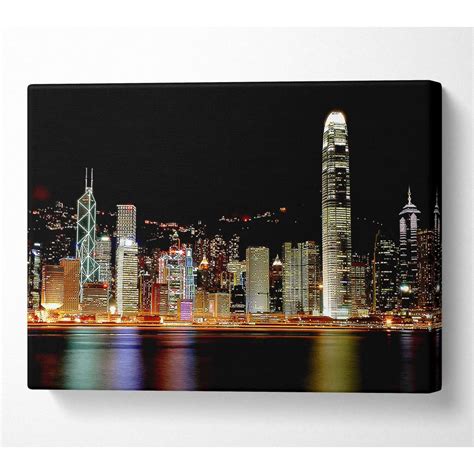 Hong Kong Coast Line Canvas Print Wall Art