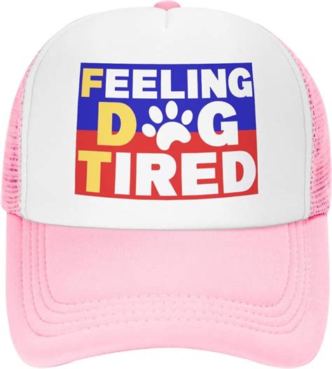 Adjustable Mesh Cap Feeling Dog Tired Funny Hat Men Women - Walmart.com