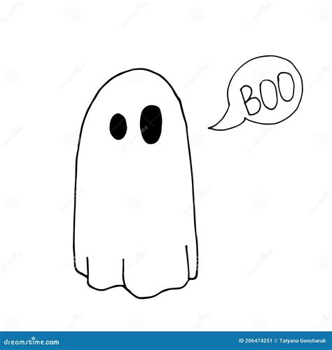 Ghost Cute Drawing