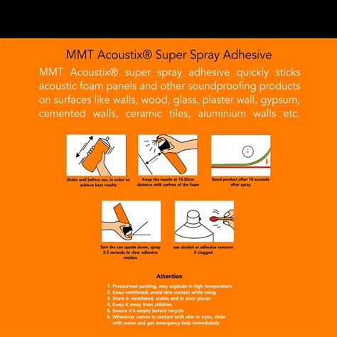 ACOUSTIC FOAM SPRAY ADHESIVE AEROSOL 450GMS CLEAR | Zakamlova Hardware ...