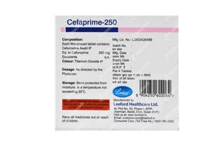 Cefaprime 250 Tablet 4: Uses, Side Effects, Price & Substitutes