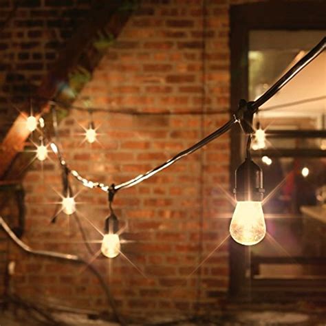 Buy Outdoor String Lights with Edison Bulbs - 48 Ft Commercial Grade ...