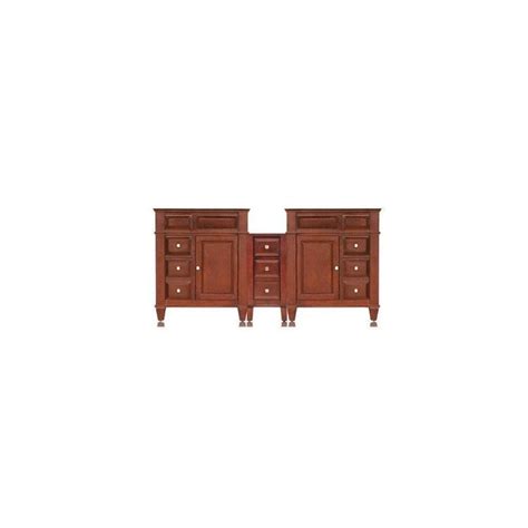 Westport Bay 18 In. Center Drawers Unit with 115 In. Double Basin ...
