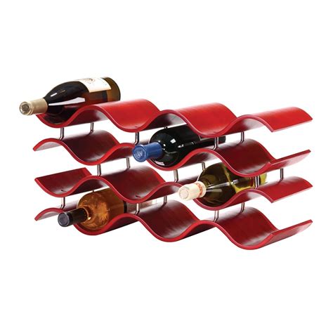 Buy Oenophilia Bali Wine Rack, Crimson -12 Bottle, Solid Wood, Elegant ...