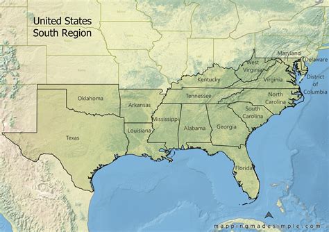 Maps of the USA Regions - Mapping Made Simple