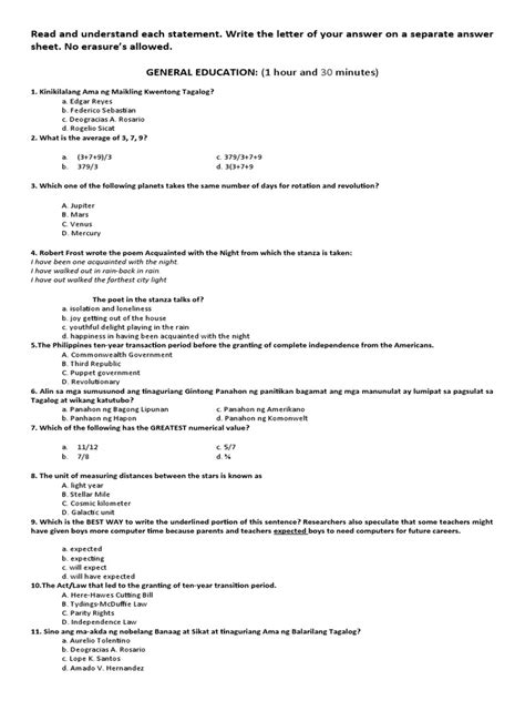 Image result for Abstract Exam Tagalog