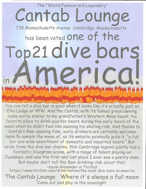 The Cantab Lounge 738 Massachusetts Ave. (Central Square) Cambridge, MA ...