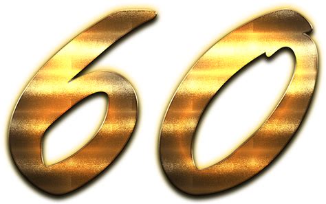 60 Number Golden Png - Transparent Gold 60 Png Clipart - Large Size Png ...