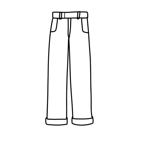 Jeans Clip Art Black And White