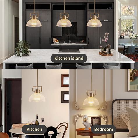 Hgrtaegs Pendant Lights Kitchen Island, 11.8 Gold Glass India | Ubuy