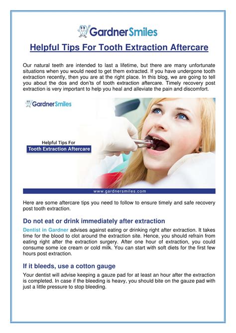 PPT - Helpful Tips For Tooth Extraction Aftercare PowerPoint Presentation - ID:10680525