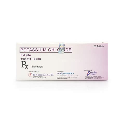 All / K-Lyte 600mg Potassium Chloride Tablet