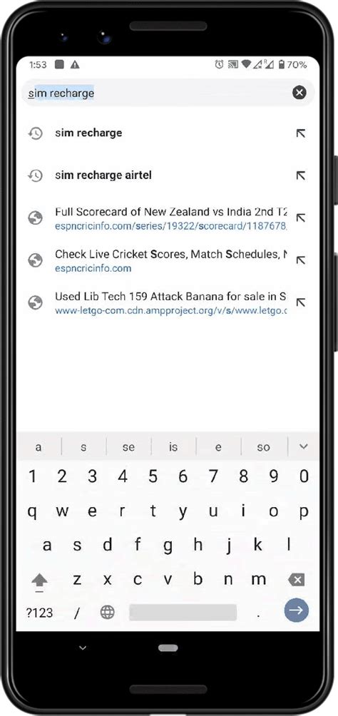 Find and select prepaid mobile recharge packs with a simple search