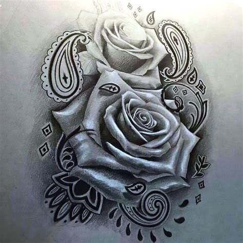 rose drawing chicano