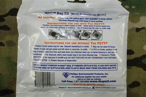 10 Military Surplus Army Issue Wag Bag Go Anywhere Toilet Kit Bags ...