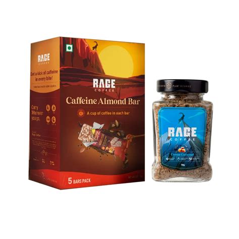 Daily Dose of Coffee Combo - Caffeine Almond Bars 150g, Pack of 5 (30g ...