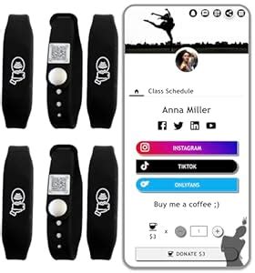 NFC Bracelet - QR Code Wristband- Tap to share Digital Business Card ...