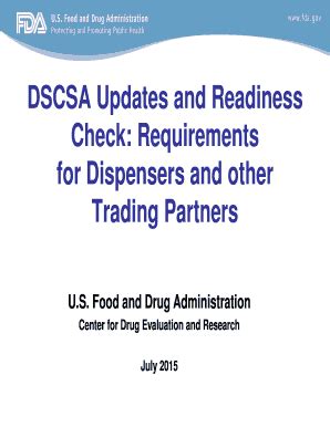 Fillable Online DSCSA Updates and Readiness Fax Email Print - pdfFiller