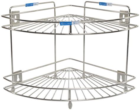 Buy Kitchen Mart Stainless Steel Corner Rack Stand, 30 cm x 41 cm x 28. ...
