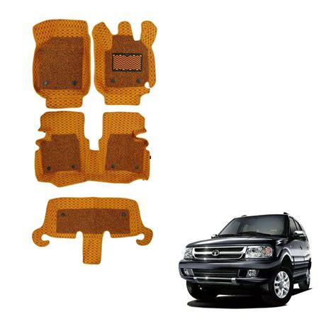 Tata Safari Spacious 7D Mat Carpet - Tan Colour | DriveStylish