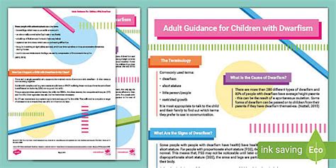Adult Guidance for Children with Dwarfism (teacher made)