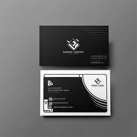 Black and White Business Card Template 的图像结果