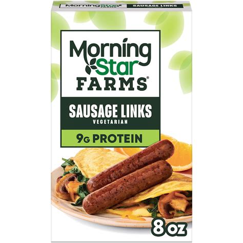 Morningstar Farms Veggie Sausage Links Vegetarian Meat 8oz Box ...
