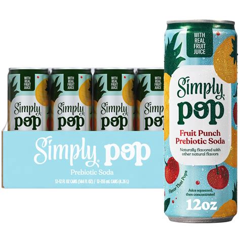 Simply POP Prebiotic Soda Fruit Punch Cans, 12 fl India | Ubuy