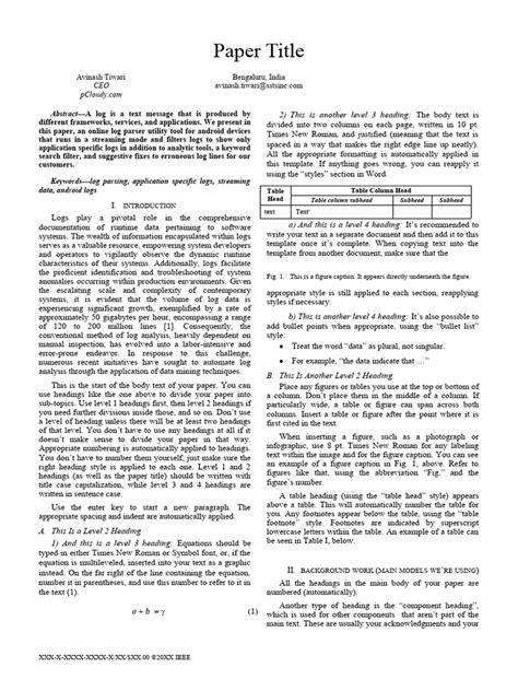 Image result for Journal Paper Example