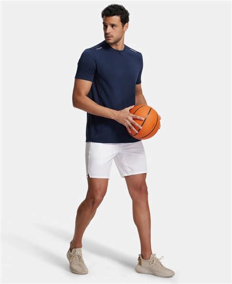 Buy Recycled Microfiber Elastane Stretch Solid Shorts with Zipper ...