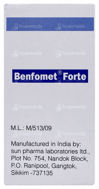 Benfomet Forte Tablet: Uses, Side Effects, Price & Substitutes