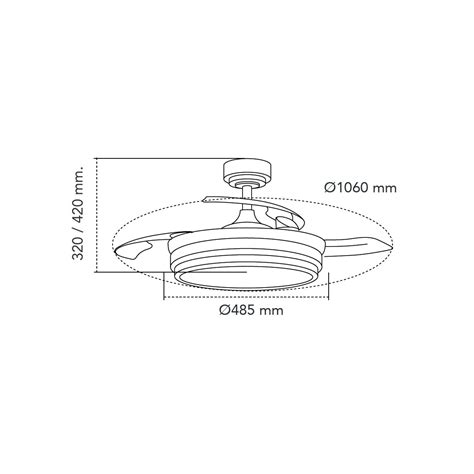 Lander Black LED Ceiling Fan 72W 7920Lm CCT - CristalRecord