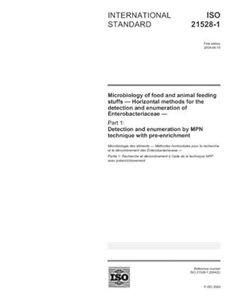 ISO 21528-1:2004, Microbiology of food and animal feeding stuffs ...