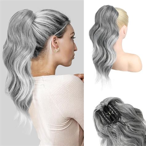 Amazon.com : HOOJIH Clip in Ponytail Extension, Ponytail Extension 18 ...