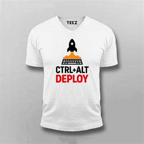 Ctrl Alt Deploy T-Shirt for Men – DevOps Rocket Launch