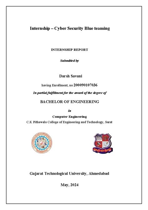 report final sem - Internship – Cyber Security Blue teaming INTERNSHIP ...