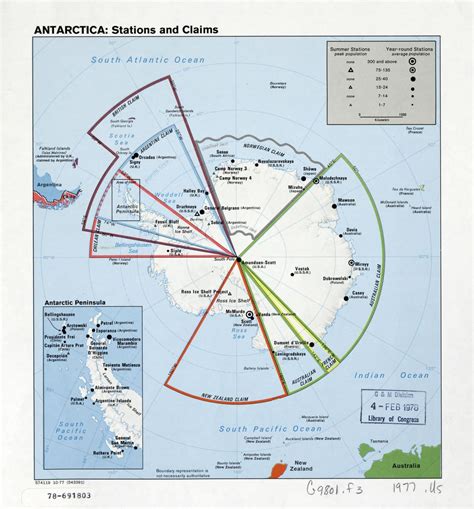 Map Of Antarctica Claims