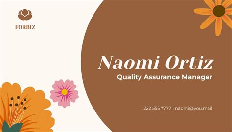 Floral Business Card Template 的图像结果