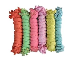 Buy Nakoda Creation Cotton Blend Solid Women Dupatta (Pompom Pack Of 6 ...