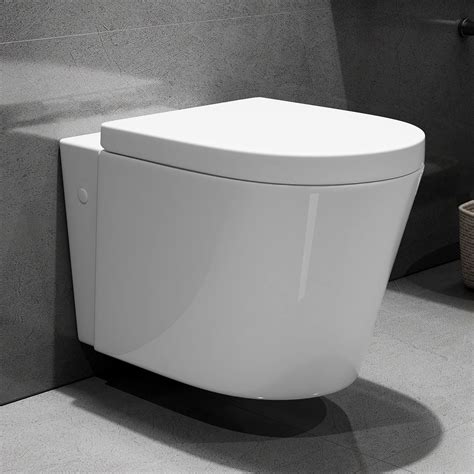 Buy HOROW Wall Hung Toilet HR-WT01W, Compact In Wall Toilet with Soft ...
