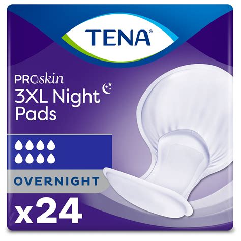 Tena ProSkin 3XL Incontinence Pads for Women and Men, Overnight ...
