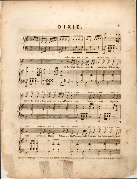 We're all in arms in Dixie land; Dixie [Historic American Sheet Music]