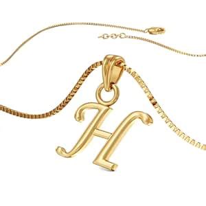 Joyalukkas 22K 916 Purity Gold Alphabet H Pendant for Women : Amazon.in ...