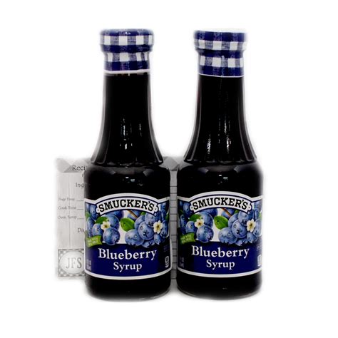 Smucker's Blueberry Syrup 12 OZ - Pack of 2 Bottles + Bonus Recipe Card ...