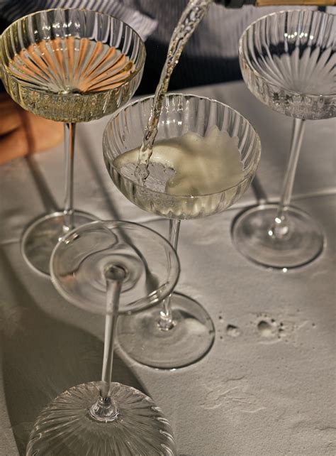 Isla Fluted Champagne Coupes & Glasses - Set of Two | Rowen & Wren